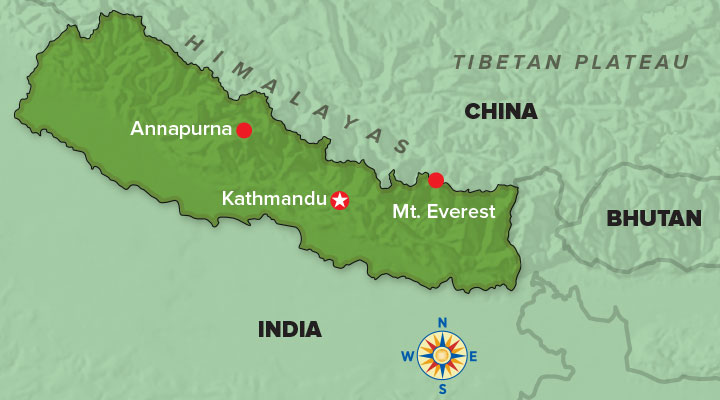 Map of Nepal