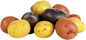 Different color potatoes